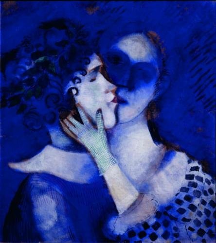 Amantes azules. Marc Chagall. 